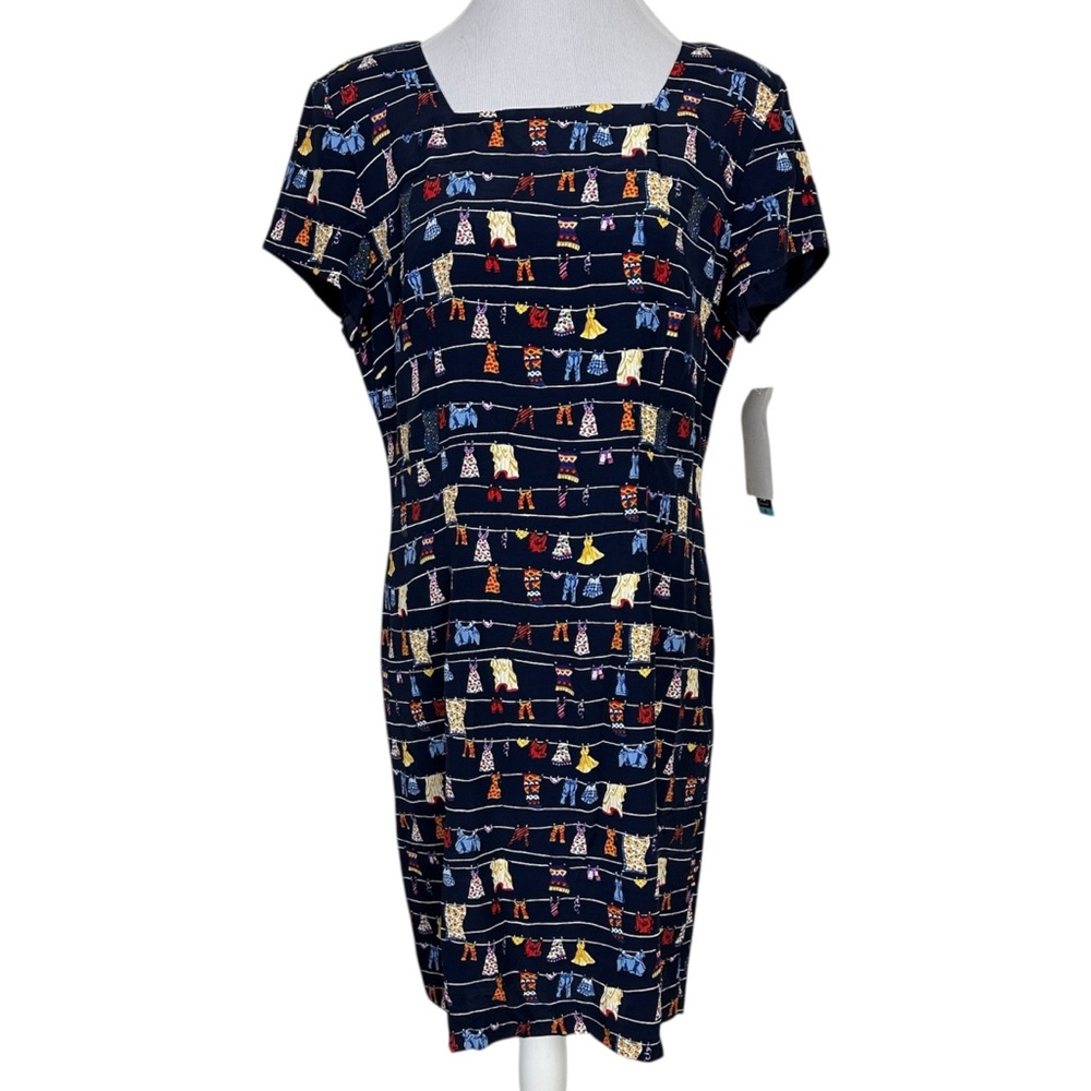 JESSICA HOWARD Vintage Clothesline Pattern Dress Size 16